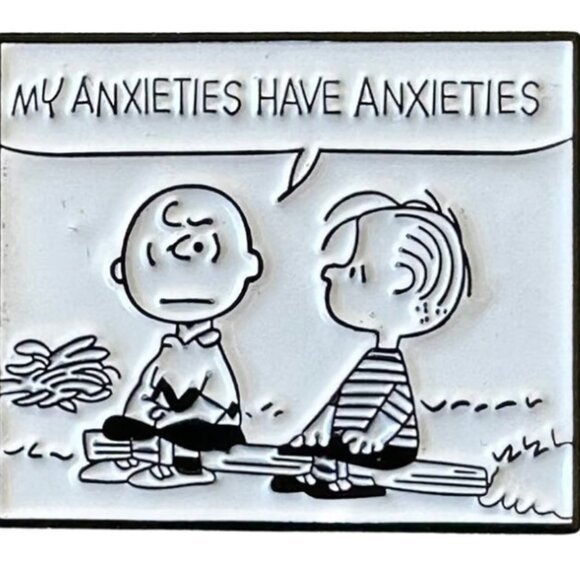 My Anxieties Have Anxieties Charlie Brown & Linus Enamel Pin - Peanuts - Picture 1 of 2